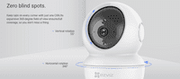 C6N Black EZVIZ Smart Wi-Fi Pan & Tilt 360° 1080p Indoor Camera - Two way Audio