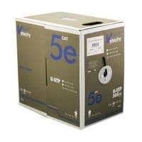 External - Cat5e U-UTP 24AWG 4 Pair Duct Grade Black Velocity 107-0035 305m Cat5