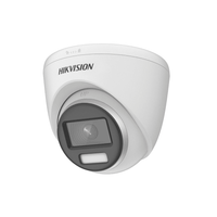 Hikvision 3K DS-2CE72KF0T-LFS Smart Hybrid ColorVu Fixed Lens Turret Camera (Built-in Mic) - White
