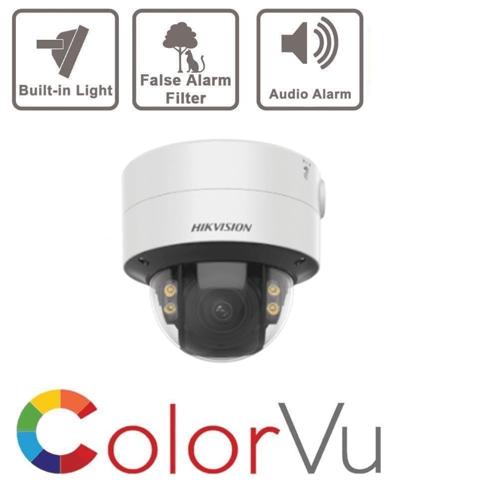 Hikvision 8MP DS-2CD2787G2T-LZS (C) ColorVu Motorized Varifocal Dome IP Camera, 2.8-12mm