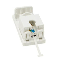 Low Profile LP-MODC5E Cat5e Unshielded RJ45 Outlet Module White Network Module