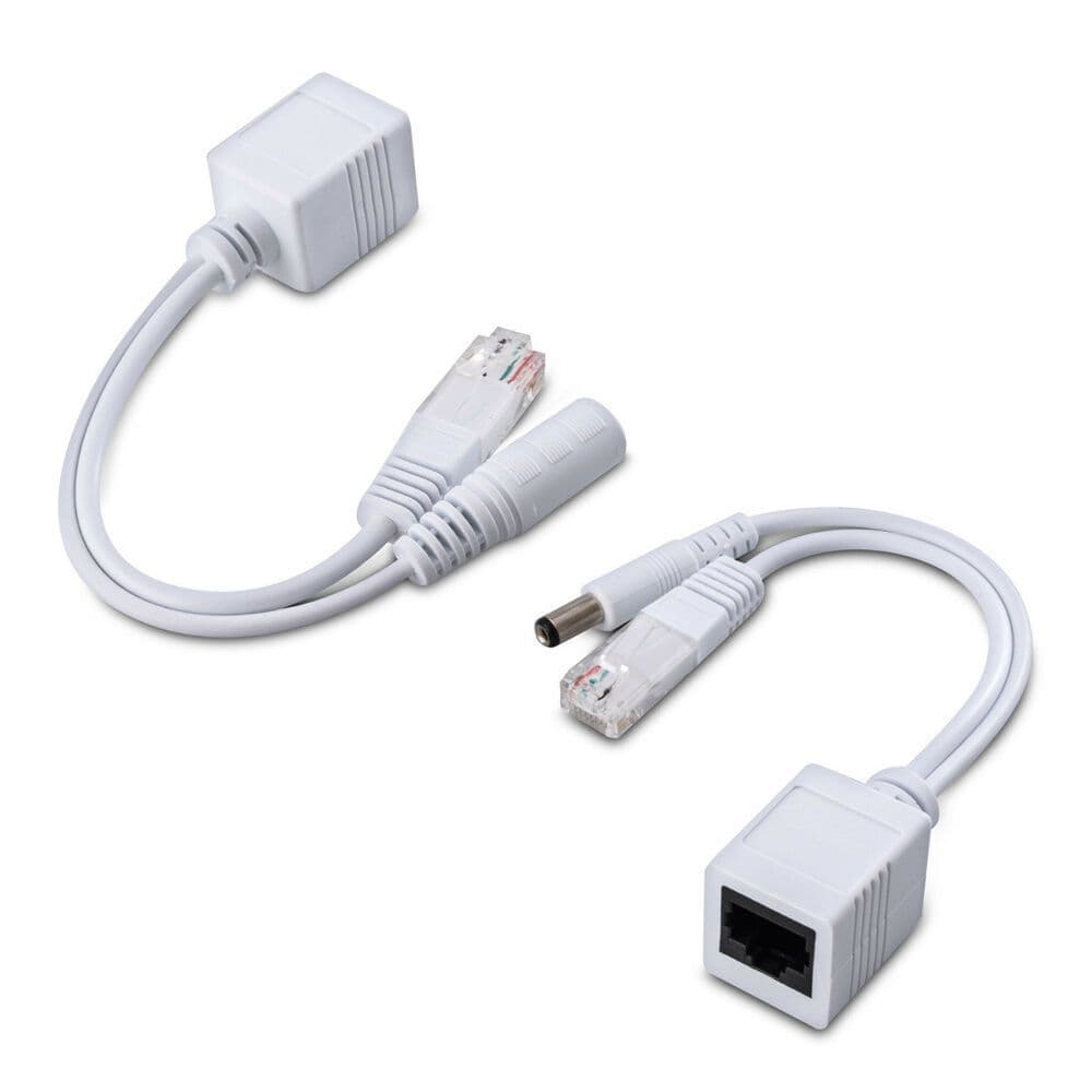 Passive Power Over Ethernet Adapter Injector Extractor Kit CAT5 injector and extractor poe adapter