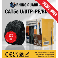 Rhino Guard CAT5E U/UTP-PE/BLACK 305M Black CAT5e UTP Cable (Offer)