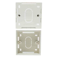 Single and double Gang Back Box BB-868646 Electrical Pattress Back Box White